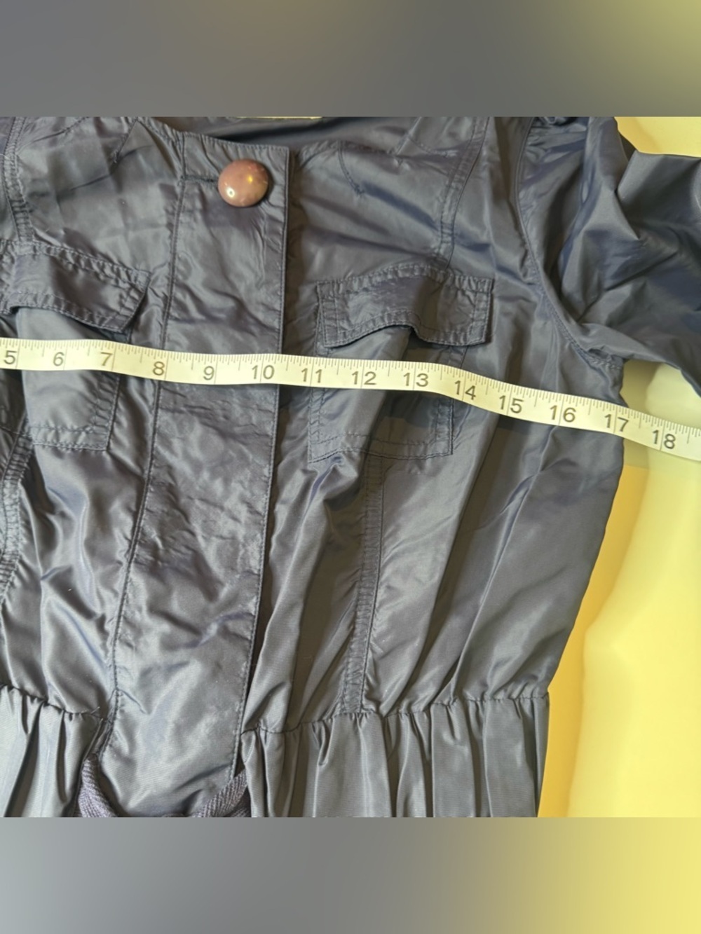 Kimchi Blue Navy Tie Waist Jacket Lightweight Nylon Size S - Picture 6 of 10